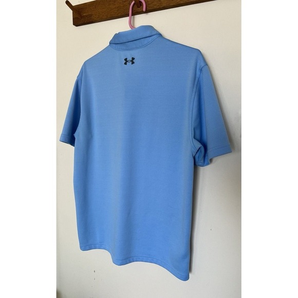 Under Armour loose short sleeve men's button up size large blue - Picture 3 of 7